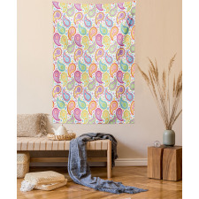 Colored Pattern Flower Tapestry