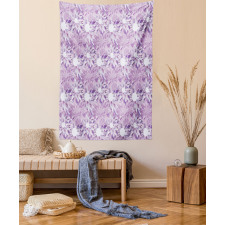 Digital Floral Design Tapestry