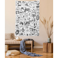 Sketch Style Gaming Tapestry