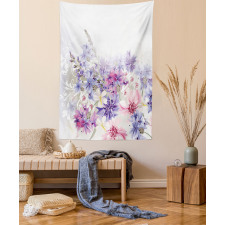 Pink Purple Flowers Tapestry