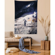 Astronaut on Moon Mission Tapestry