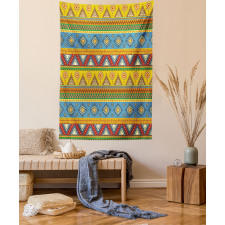 Folk Motif Mexican Sun Tapestry