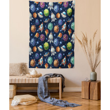 Futuristic Science Ufo Tapestry