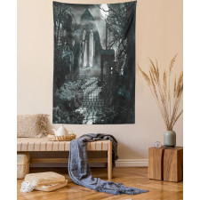 Moon View in Scary Dark Tapestry