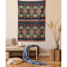 Floral Geometric Shapes Tapestry