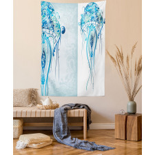 Ocean Jellyfish Paisley Tapestry