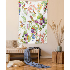 Exotic Spring Flowers Tapestry