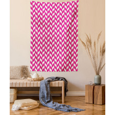 Vibrant Wavy Lines Tapestry