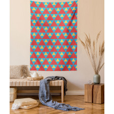 Big Small Triangles Retro Tapestry