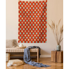 60s Style Hippie Dots Tapestry