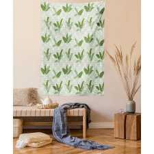 Palm Leaves Geometric Tapestry
