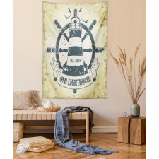 Ship Helm Wheel Retro Tapestry