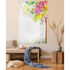 Color Bursting Tree of Life Tapestry
