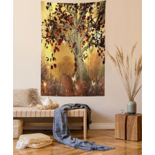 Tree Earthy Color Tones Tapestry