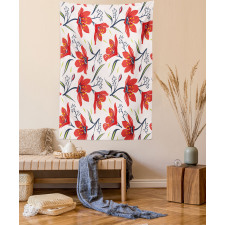 Vintage Tulip Flowers Tapestry