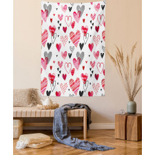 Various Heart Shapes Tapestry