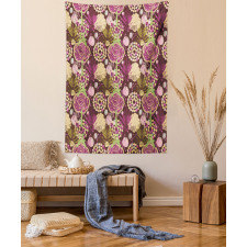 Plum French Eiffel Tower Tapestry