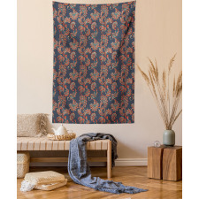 Oriental Floral Swirl Tapestry