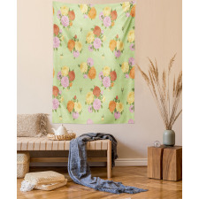 Vintage Flower Rose Tapestry