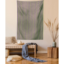 Blue Green Bold Stripes Tapestry