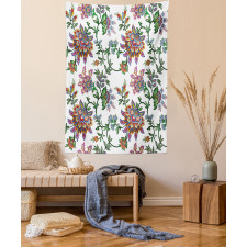 Vintage Floral Ornaments Tapestry