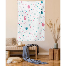 Pastel Color Polka Dots Tapestry