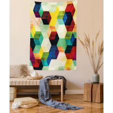 Rhombus Pattern Grunge Tapestry