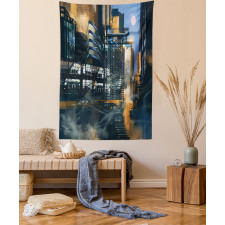 Cyberpunk Cityscape Tapestry