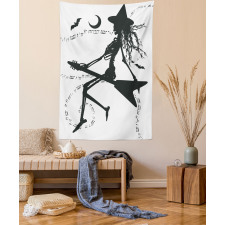 Witch on Guitar Tapestry