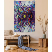 Grunge Futuristic Mandala Tapestry