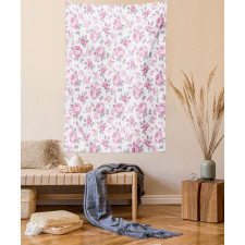 Pink Roses Spring Tapestry
