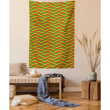 Ethiopian Wavy Stripes Tapestry