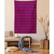 Chevron Lines Curves Tapestry