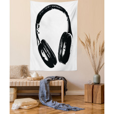 Grunge Headphones Fun Tapestry