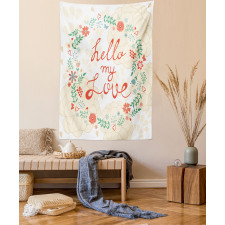 Hello My Love Typography Tapestry