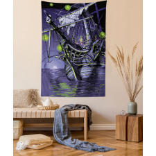 Ghost Vessel Island Tapestry