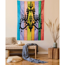 Vertical Wooden Planks Tapestry