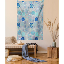Abstract Snowflakes Tapestry