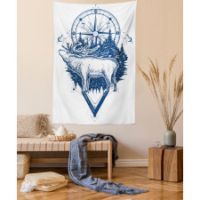 Deer Compass Ethnic Tapestry