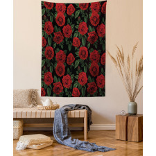 Retro Petals Leaves Growth Tapestry