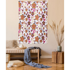 Blooming Flower Pattern Tapestry