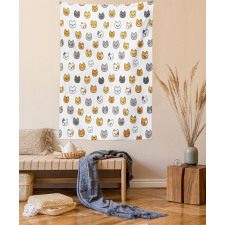 Happy Funny Kittens Tapestry