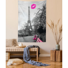 Romantic City and a Kiss Tapestry