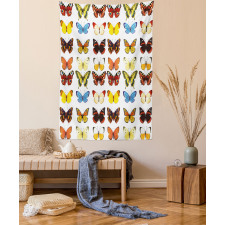 Butterflies Many Shapes Tapestry