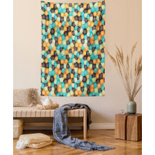 Vibrant Toned Circles Tapestry