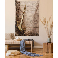 Nautical Anchor Fishing Net Tapestry