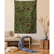 Green Forest Motif Tapestry