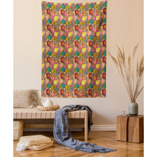 Colorful Rose Blossoms Tapestry