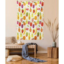 Banana Smile Kids Theme Tapestry