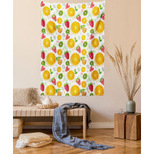 Fresh Citrus Kiwi Lemon Tapestry